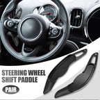 Black Steering Wheel Shift Paddle Extend Cover for BMW Mini Cooper