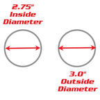 Exhaust Pipe Adapter Coupler 2.75" ID to 3" OD 12" Long Universal