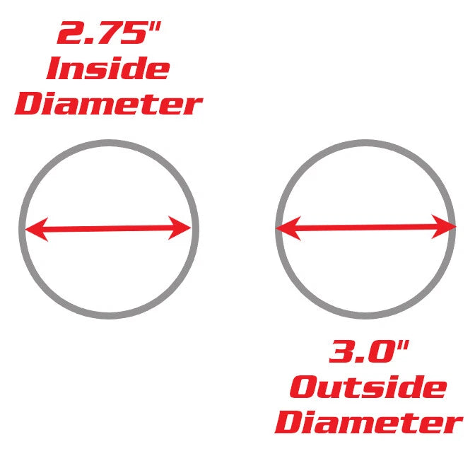 Exhaust Pipe Adapter Coupler 2.75" ID to 3" OD 12" Long Universal