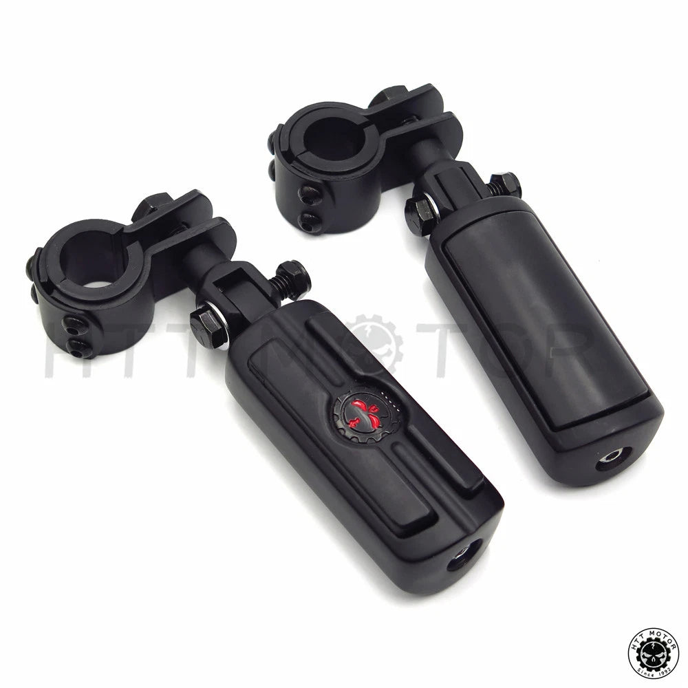 Crash Highway Engine Guard Bar Foot Pegs for Motorcycle (1", 1 1/4")