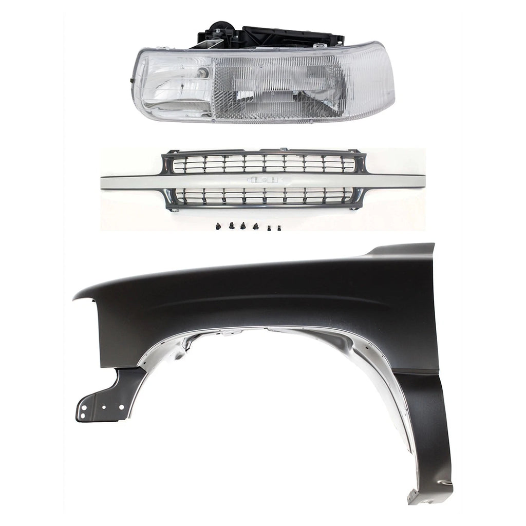 Fender Kit for Chevrolet Silverado 1500 (1999–2002) Primed Front Driver Side