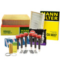Tune-Up Kit with 6 Mann Filters & 6 NGK Ruthenium HX Spark Plugs for Audi BKH