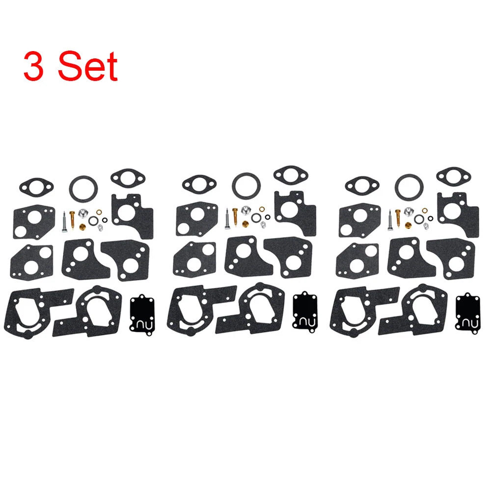 3X Carburetor Rebuild Kit for B&S 3-5HP Engine (495606, 494624, 80200, 81200)