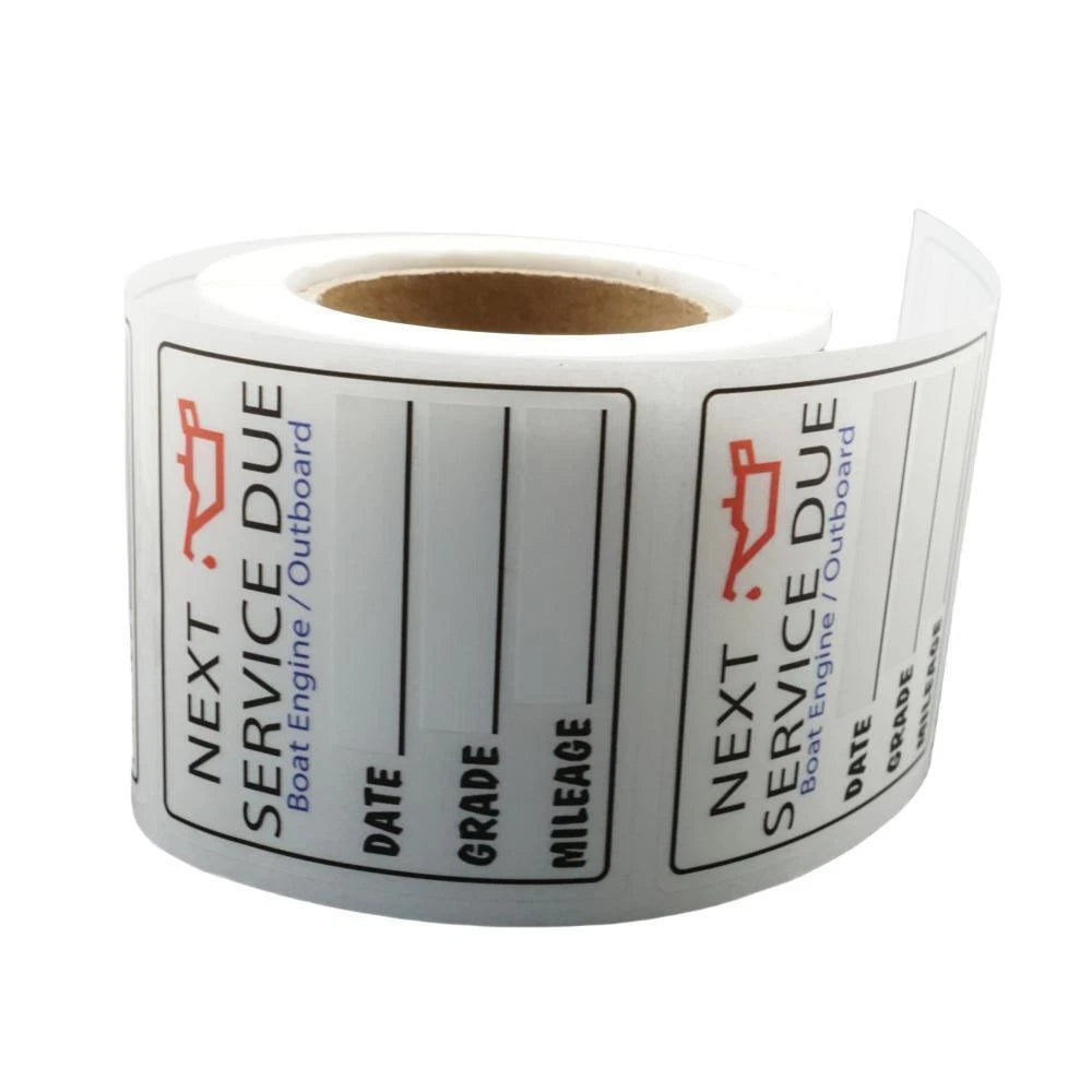 200pcs Oil Change Stickers for Car Window Reminder Labels
