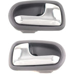 Inner Chrome & Gray Door Handle Pair Set for Mazda Protege (1995-2003)