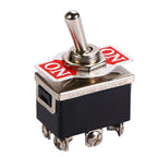 2X 12V 20A 6 Pin Toggle Switch for Universal Applications (Metal)