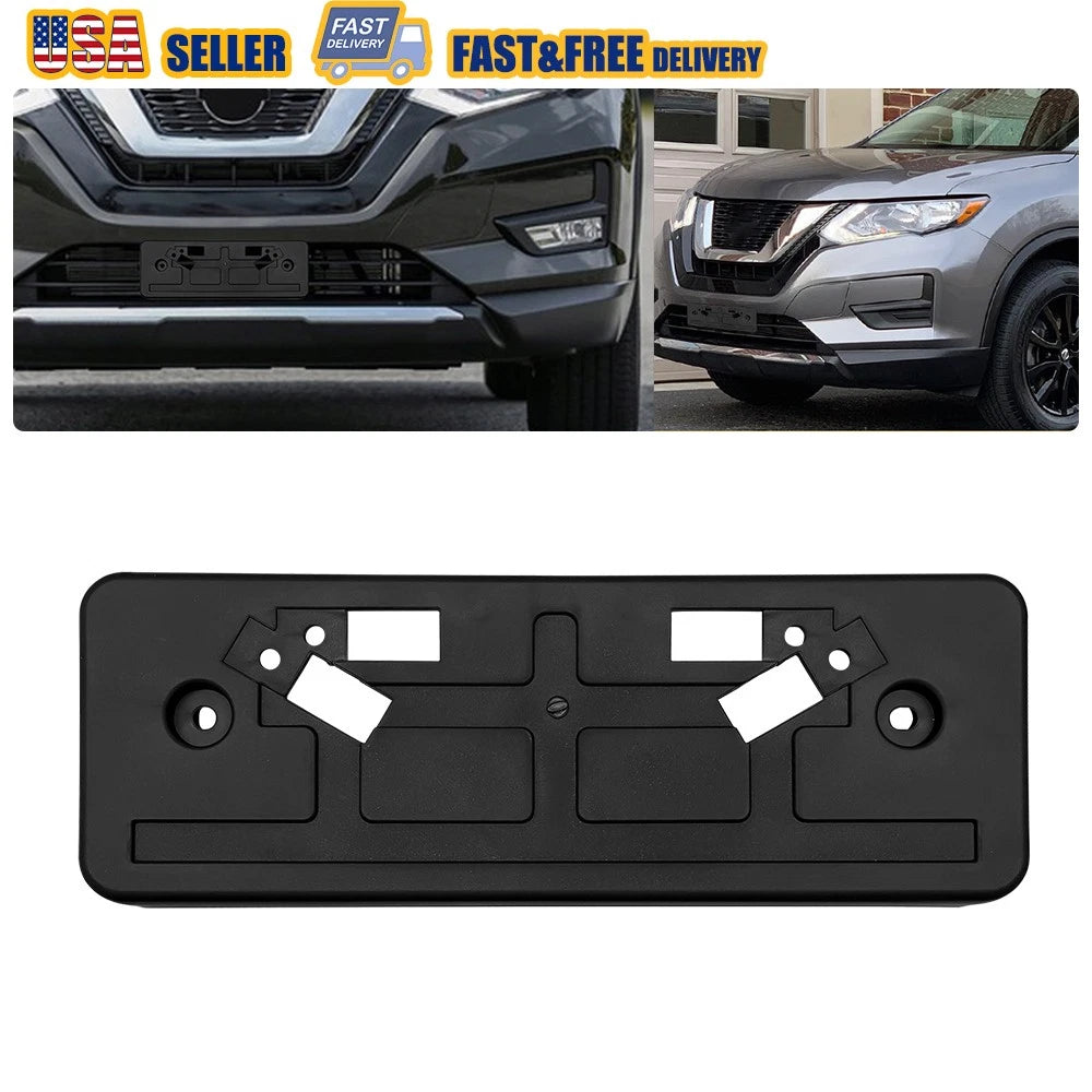 Front License Plate Frame Holder Mounting Bracket for Nissan Rogue (2017–2020)