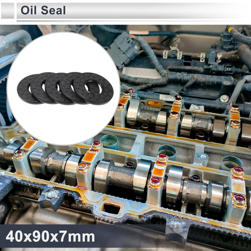 Set of 5 Oil Seal Rotary Shaft Seal Nitrile Rubber 40x90x7mm