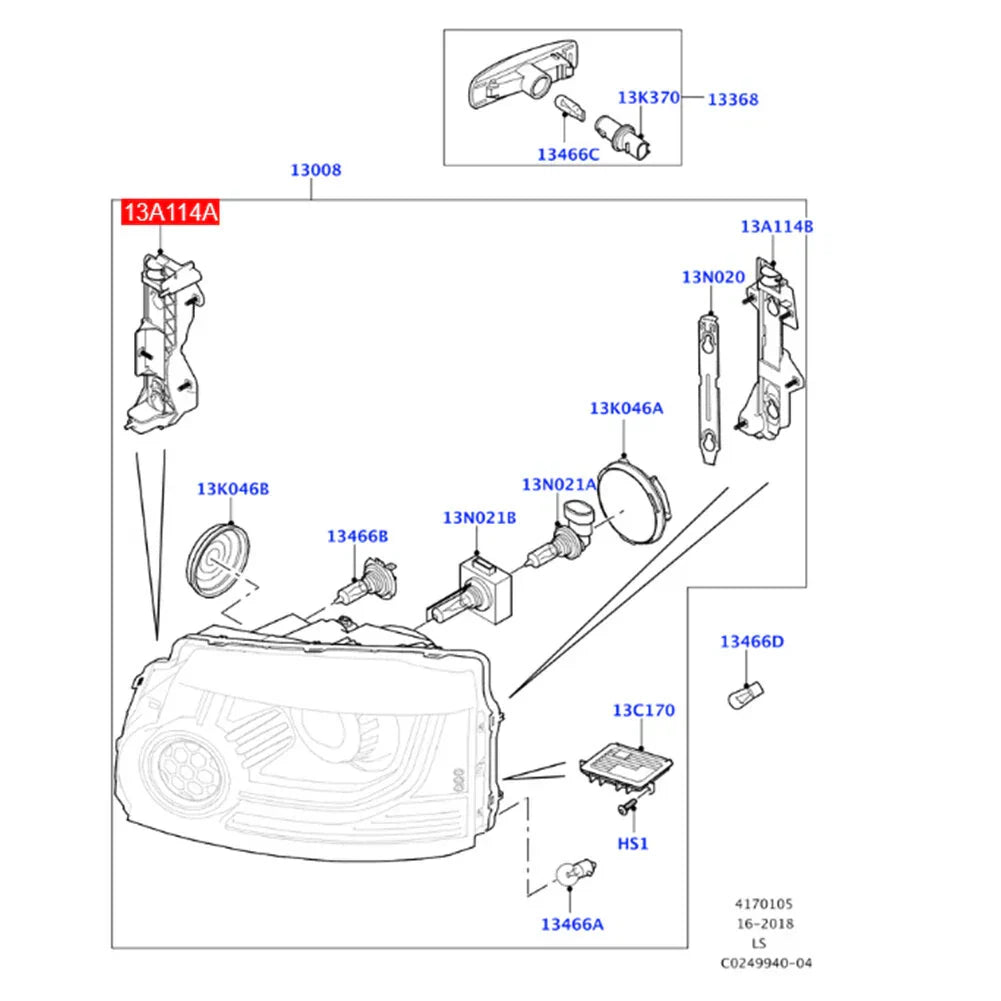 Headlight Mounting Support Bracket for Land Rover Discovery 4 (2010-2016)