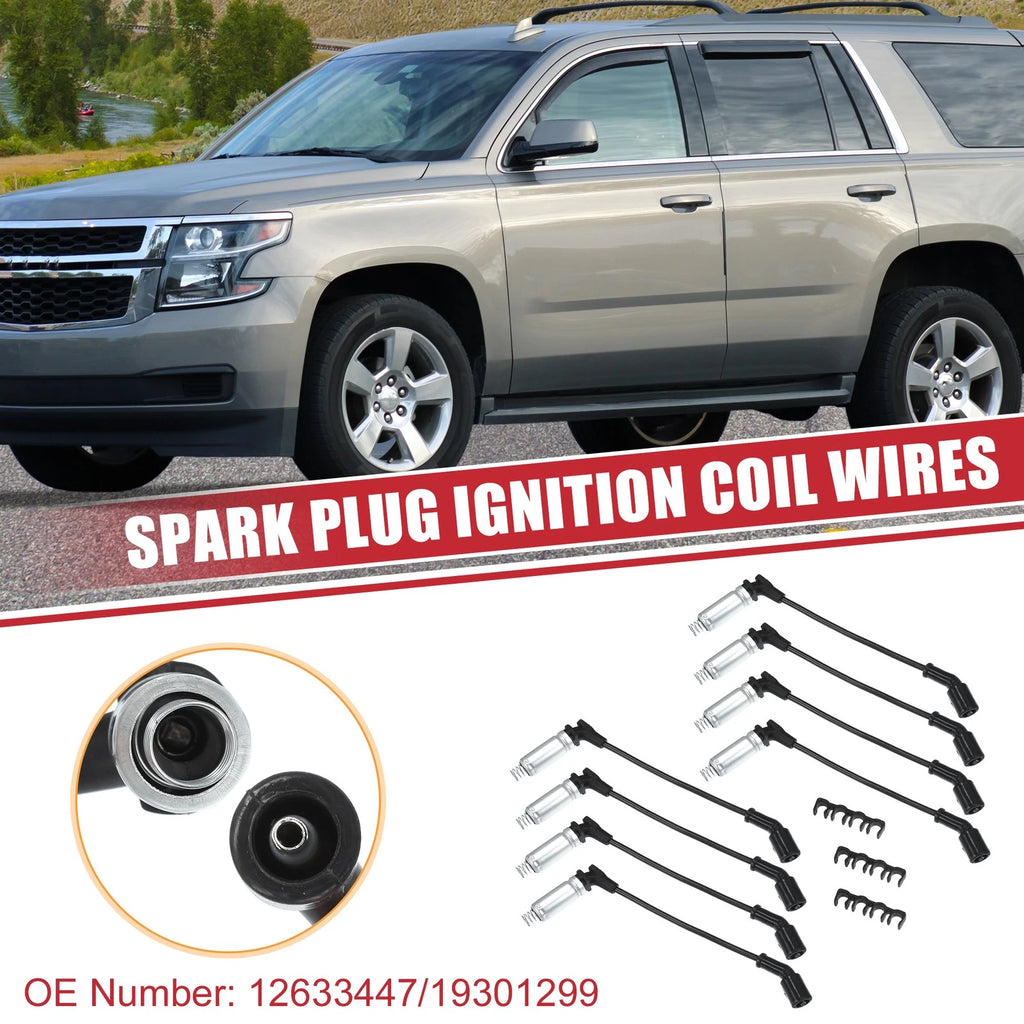 8pcs Spark Plug Wire Ignition Coil Cable No. 12633447 for Chevrolet Silverado (2007–2013)