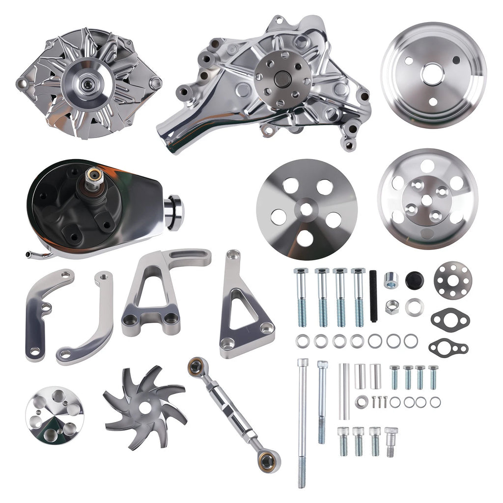 Engine Accessory Bracket Kit for Long Water Pump Applications (1958–1995)