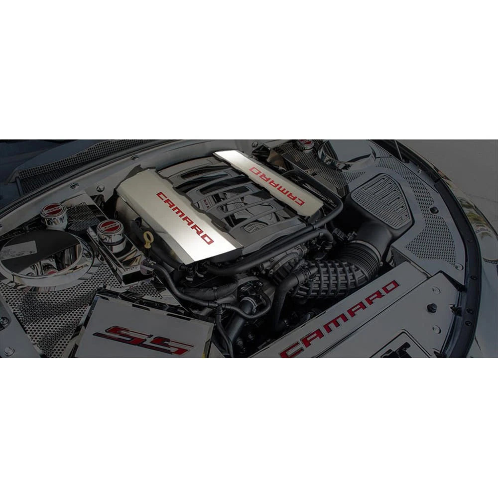 Polished Stainless Fuel Rail Covers with Logo for 2016–2019 Camaro SS