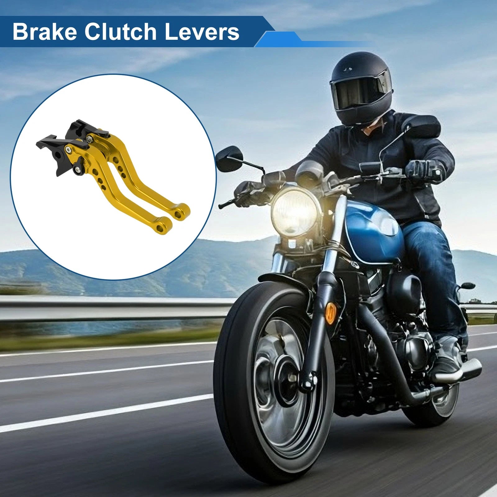 Adjustable Short Brake Clutch Levers for Suzuki GSX-8R (2022–2023) - Gold Tone