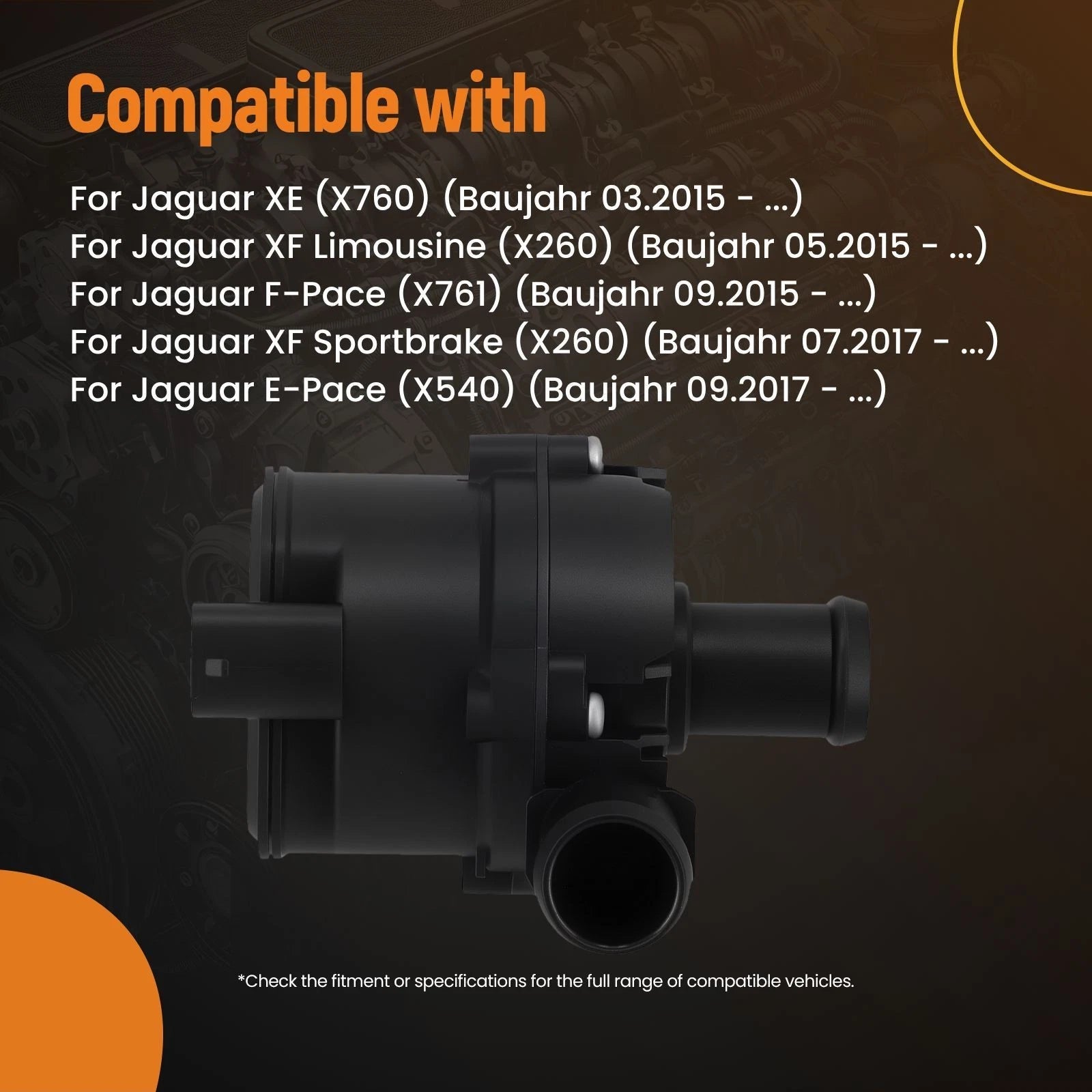 Coolant Water Pump for Jaguar XE (2015–2023)