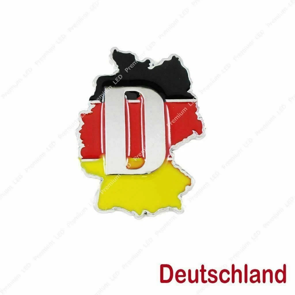 Metal Germany Map Graphic Badge Emblem Decal Sticker for Audi BMW VW (2000-2025)