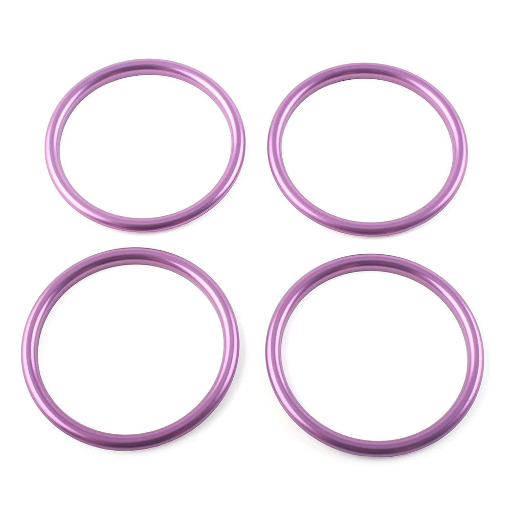 Set of 4 Air Condition Vent Outlet Inner Ring Trim for Audi A1 S1 (2010–2018) Purple