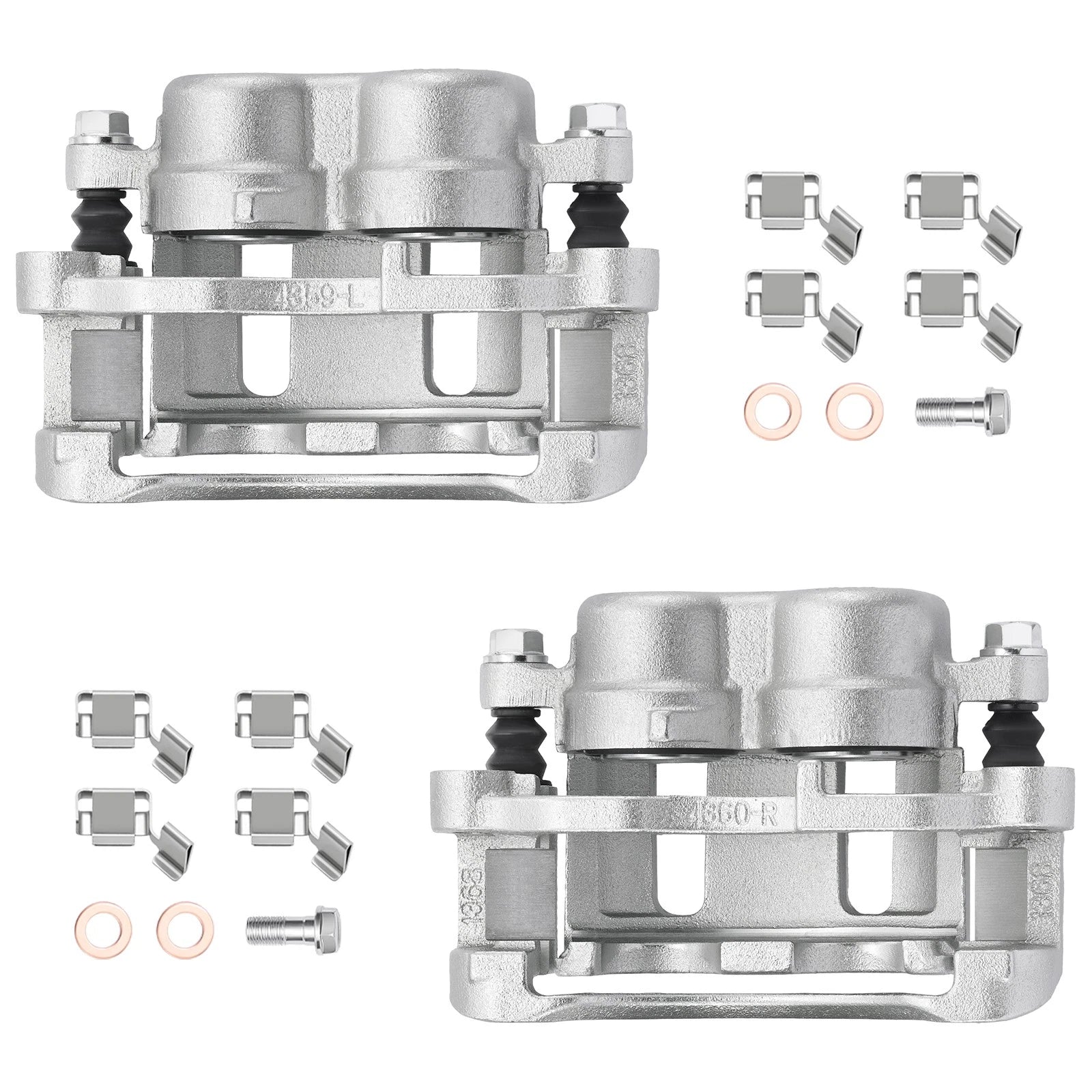 Front Brake Calipers w/ Bracket Pair for Isuzu Hombre (1998–2000)