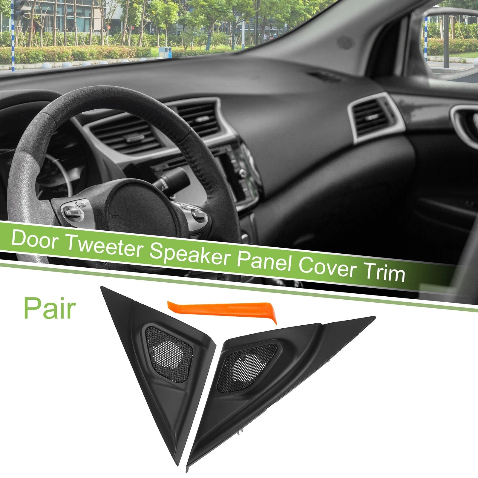 Pair A Pillar Tweeter Speaker Cover Trim for Mazda 3 (2004–2009) Black