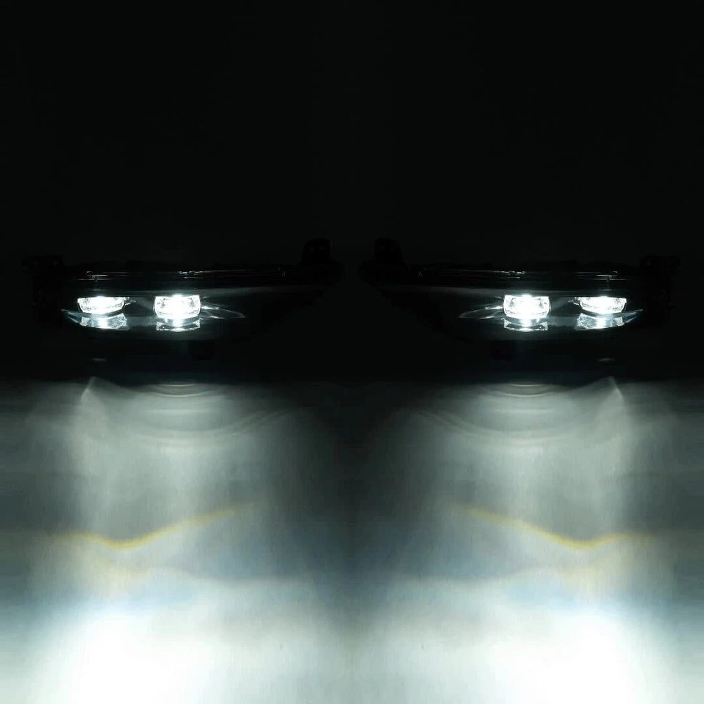 Set of 2 Front Fog Lights Black LED for Chrysler 300 (2015-2024)