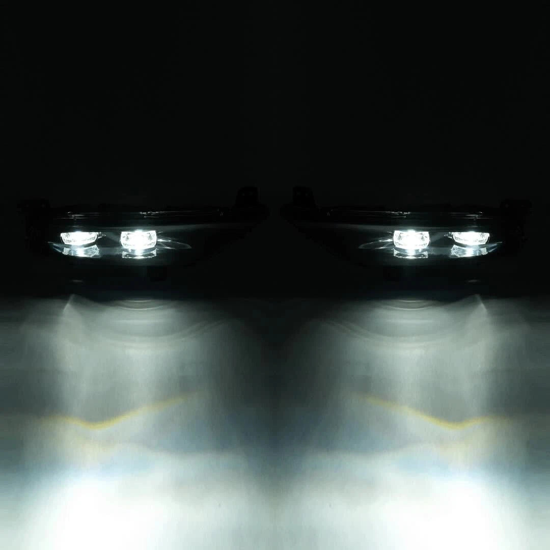 Set of 2 Front Fog Lights Black LED for Chrysler 300 (2015-2024)