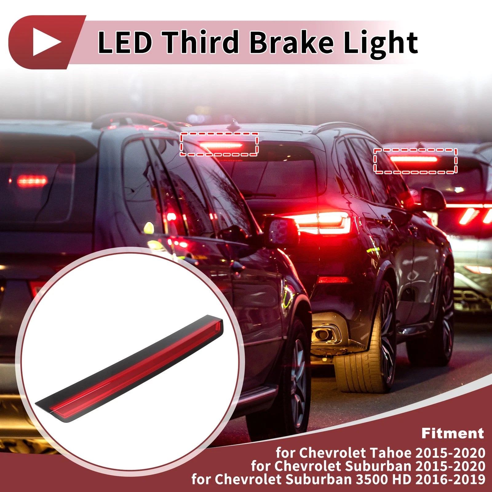 LED Third Brake Light Lamp for Chevy Tahoe Suburban (No. 22783104)