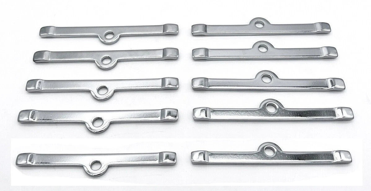 Valve Cover Hold Down Spreader Bars Chrome Steel for Set Ford (1949–1954)