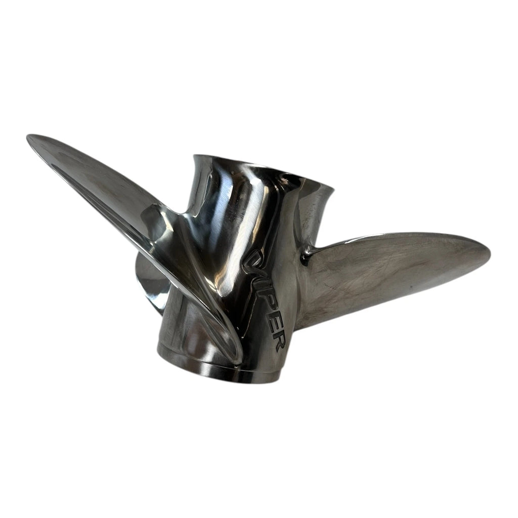 3X 14 3/4 x 17LTR Viper Stainless Steel Propeller for Evinrude Johnson (LH)