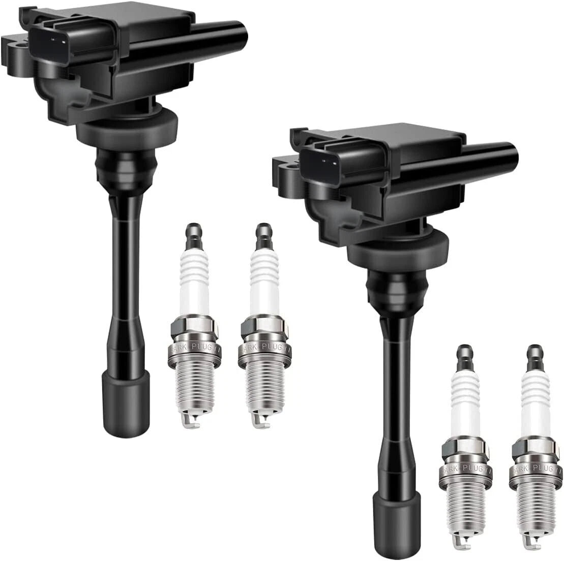 2 Ignition Coils + 4 Denso Platinum Spark Plugs for Mitsubishi Lancer (2002–2007)