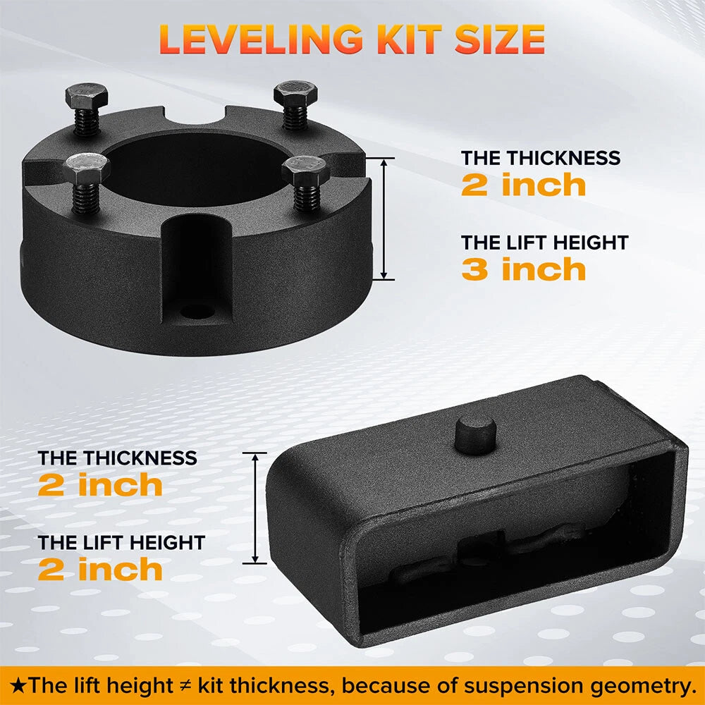 3" Front & 2" Rear Leveling Lift Kit for Toyota Tundra (2007–2021)
