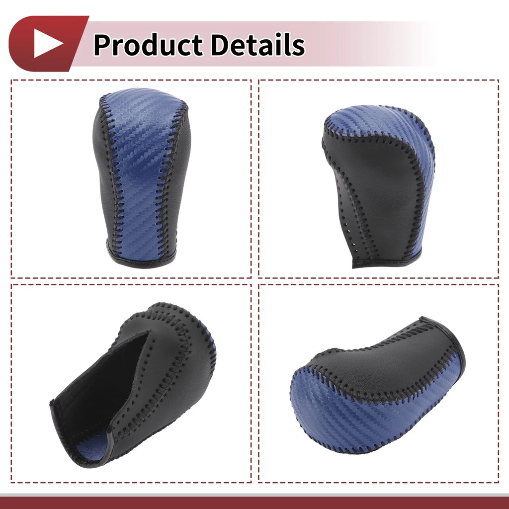 Gear Shift Knob Cover for Mazda CX-5 (2013–2014) Blue Faux Leather