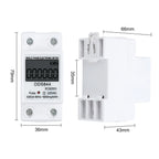 Compact Energy Meter with LCD Backlight Red LED Display for Automotive