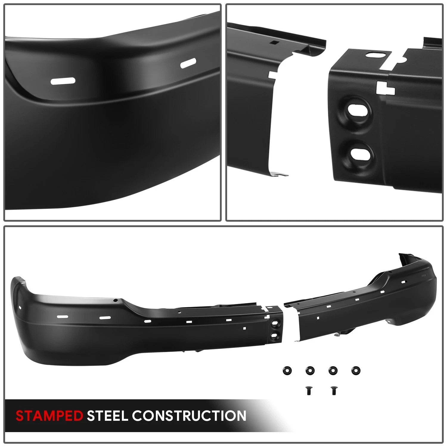 Front Bumper Face Bar for GMC Sierra Yukon (1999–2006) - Black, No Sensor Holes
