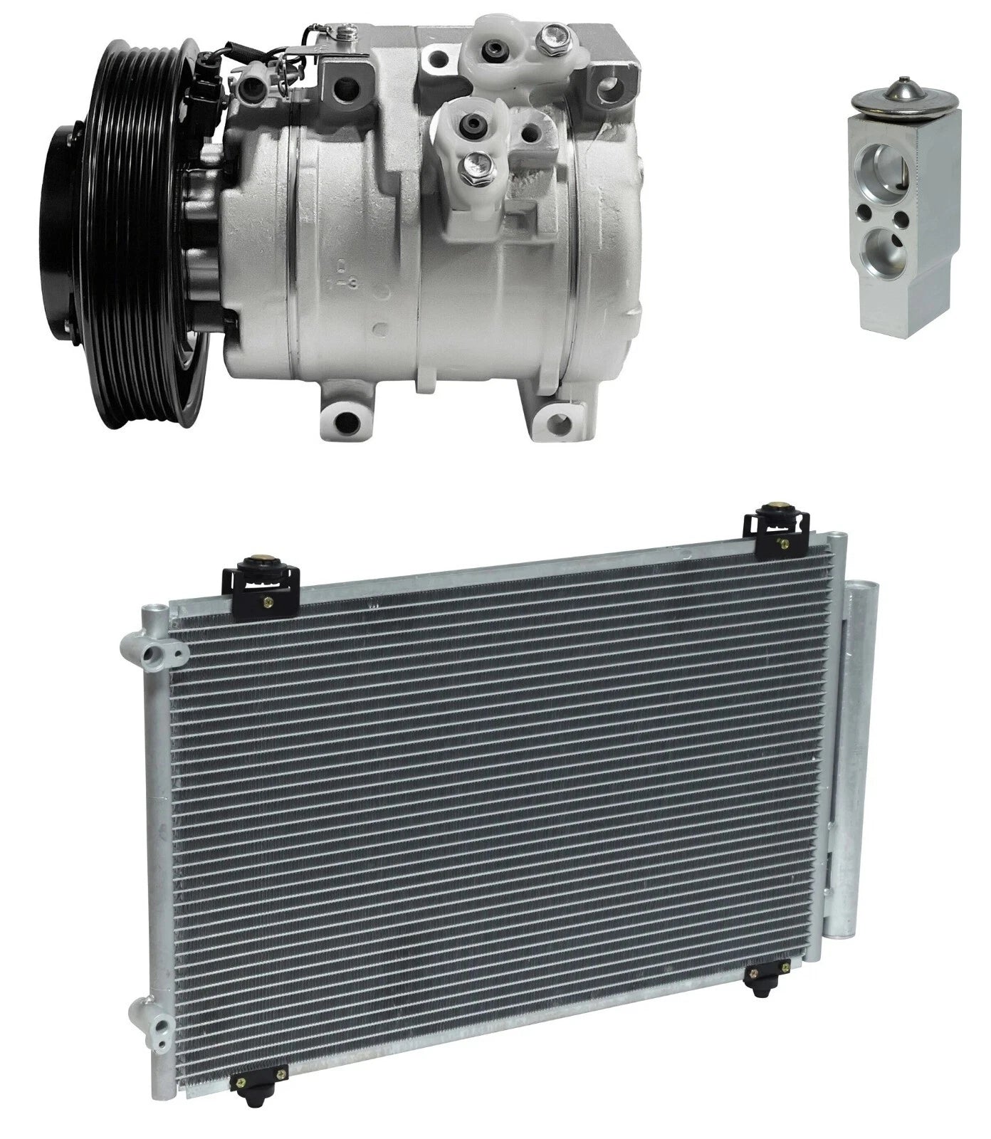 A C Compressor Kit With Condenser Replacement for Toyota Corolla (2003–2007)