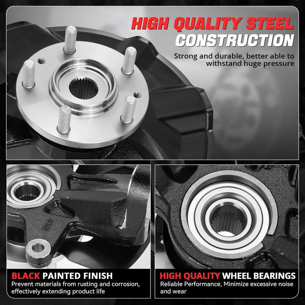 Front Passenger Right Loaded Wheel Bearing Knuckle for Fusion MKZ Milan (2003–2012)