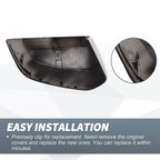 Pair Rearview Mirror Cover Cap Gloss Black for Audi Q2 Q3 RSQ3 (2017–2024)