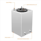 2.5 Gallon Aluminum Racing Fuel Cell for Universal (Fits Most Models)