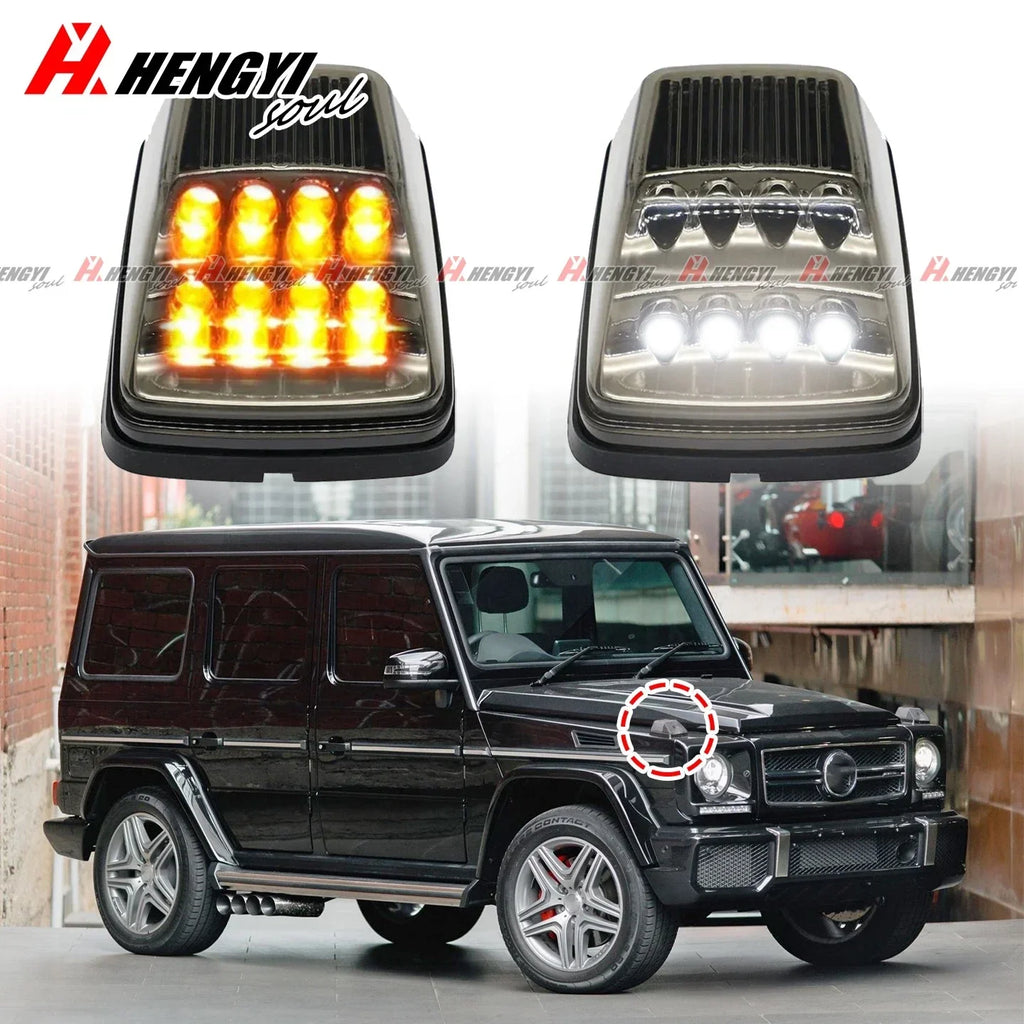 LED Front Turn Signal Smoked for Mercedes W463 G500 G550 G55 (1990–2018)