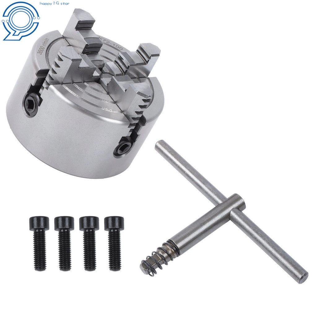4 Jaw Independent Chuck for Wood Lathe (100mm)