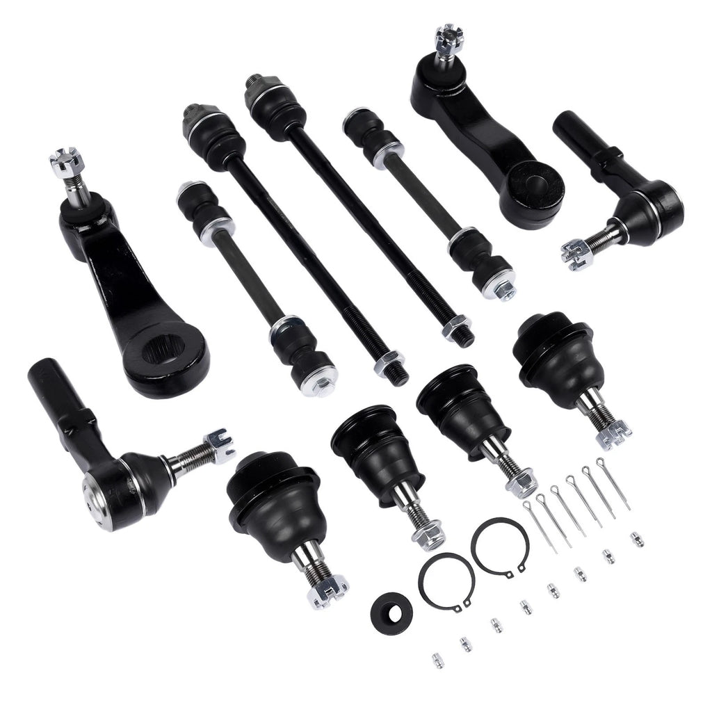 12pc Front Ball Joint and Idler Arm Kit for Chevy Silverado 1500 2500 HD (2007-2018)