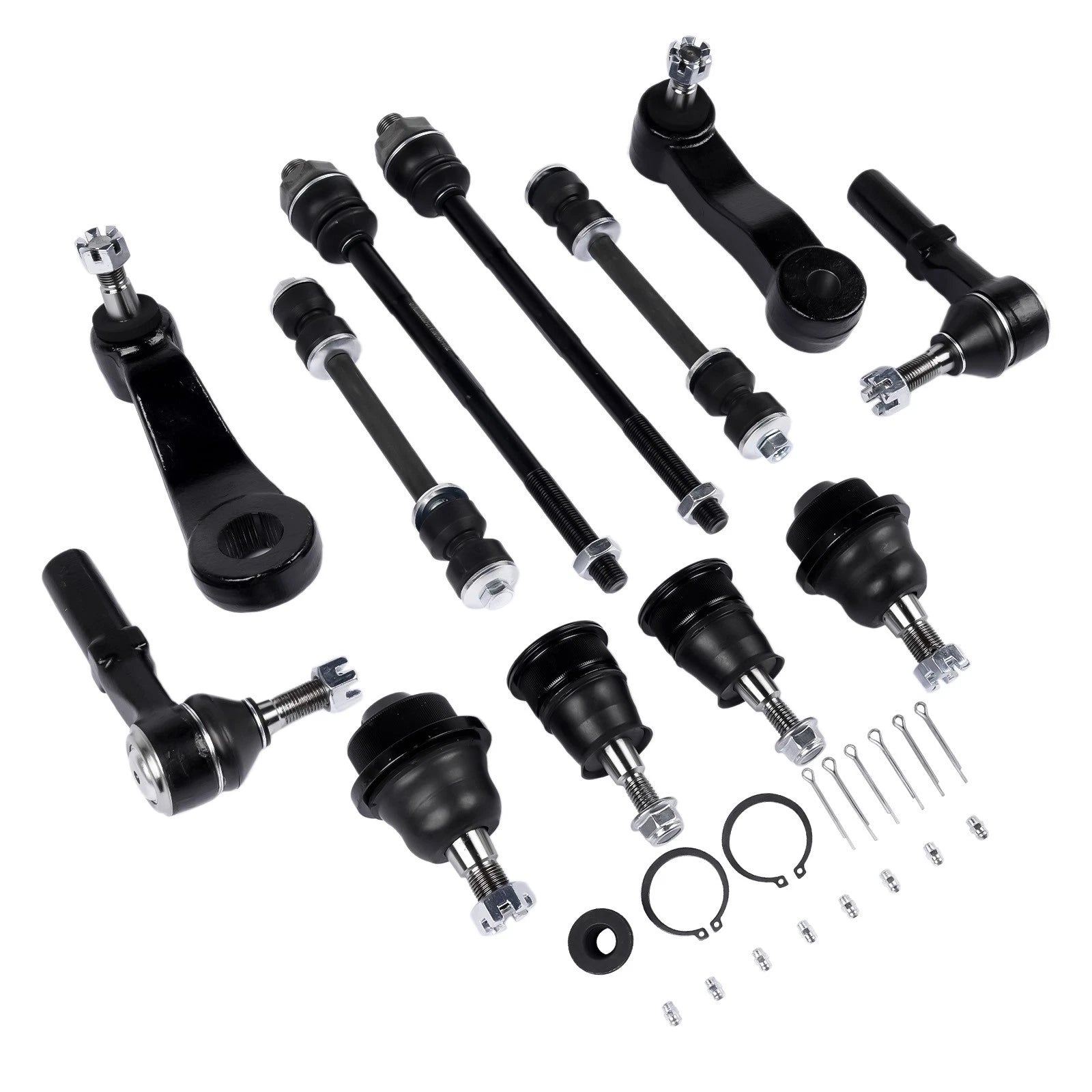 12pc Front Ball Joint and Idler Arm Kit for Chevy Silverado 1500 2500 HD (2007-2018)