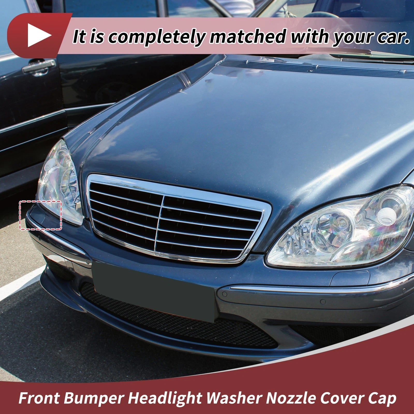 Bumper Headlight Washer Nozzle Cover Cap for Mercedes-Benz S55 (2000–2006)