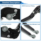 Short Long Brake Clutch Levers for Suzuki GSX-S1000/F/S/ABS (2015–2020) Black Titanium
