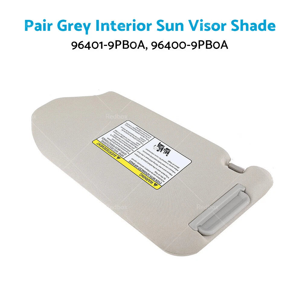 Set of 2 Interior Sun Visor Shades for Nissan Pathfinder (2013–2018)