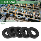 Set of 5 Oil Seal Rotary Shaft Seal NBR Rubber 30x58x12mm for Various Models