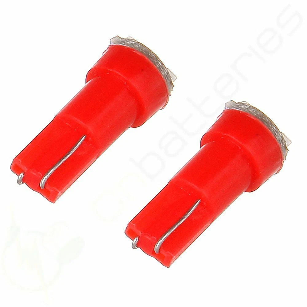 10x T5 Ultra Red LED Wedge Bulb for Dashboard Gauge (58, 70, 73, 74)