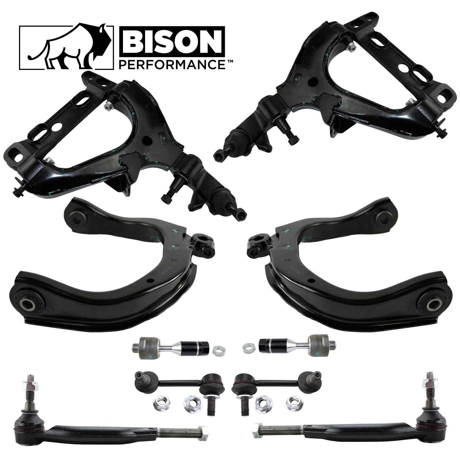 10pc Front Control Arm Sway Bar Link Tie Rod Kit for Chevy GMC