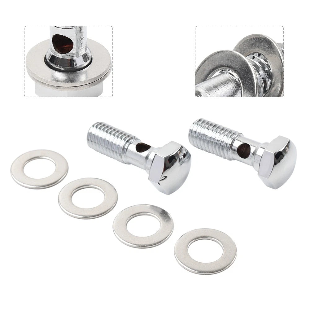 Chrome Head Breather Bolts Kit for Harley Road King FLHR (1994–1999) Softail FXST