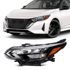 Headlight Assembly Driver Side for Nissan Sentra 2.0L (2024–2025) Black Amber
