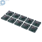 Set of 10 Pillow Block Bearings for UCF204 (Self-Alignment, 3/4" Bore)
