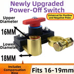 Battery Disconnect Switch for Car Truck RV Boat (12V 24V)
